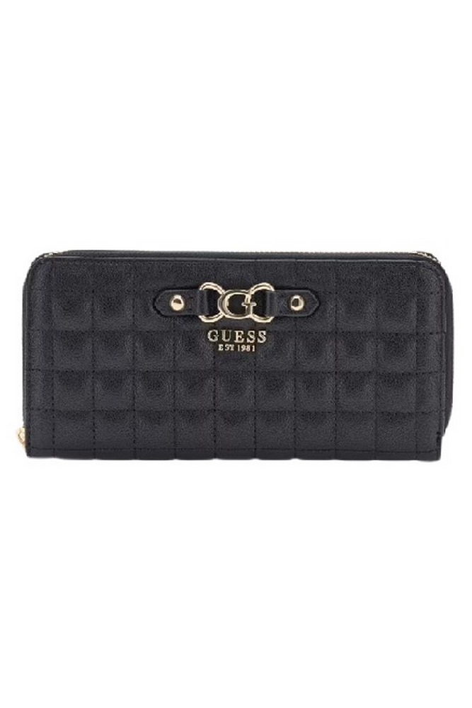 GUESS NADIRA SLG LARGE ZIP AROUND ΠΟΡΤΟΦΟΛΙ ΓΥΝΑΙΚΕΙΟ BLACK