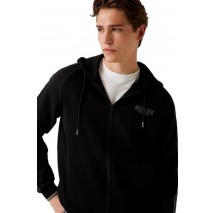 GUESS FINLO ZIPPED HOODIE SWEATSHIRT ΖΑΚΕΤΑ ΦΟΥΤΕΡ ΑΝΔΡΙΚΗ BLACK