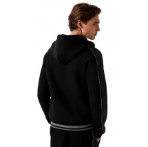 GUESS FINLO ZIPPED HOODIE SWEATSHIRT ΖΑΚΕΤΑ ΦΟΥΤΕΡ ΑΝΔΡΙΚΗ BLACK