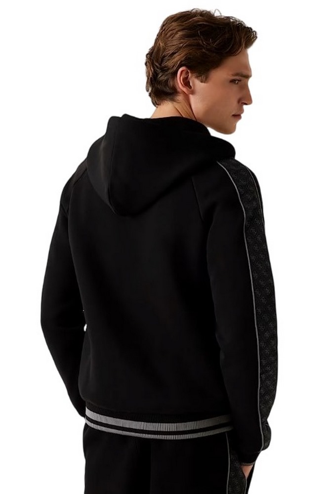 GUESS FINLO ZIPPED HOODIE SWEATSHIRT ΖΑΚΕΤΑ ΦΟΥΤΕΡ ΑΝΔΡΙΚΗ BLACK