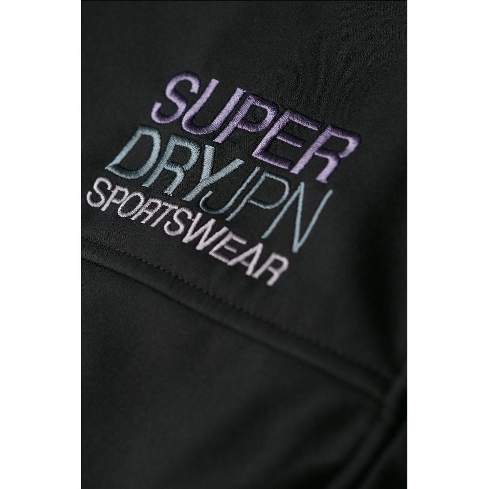 SUPERDRY HOODED SOFT SHELL JACKET ΜΠΟΥΦΑΝ ΑΝΔΡΙΚΟ BLACK