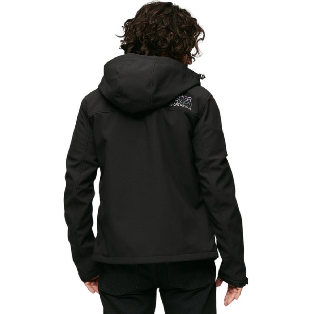 SUPERDRY HOODED SOFT SHELL JACKET ΜΠΟΥΦΑΝ ΑΝΔΡΙΚΟ BLACK