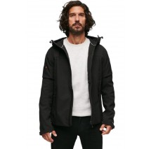 SUPERDRY HOODED SOFT SHELL JACKET ΜΠΟΥΦΑΝ ΑΝΔΡΙΚΟ BLACK