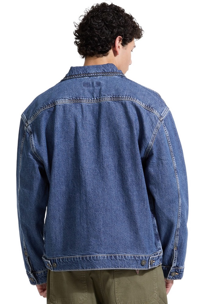 GUESS JEANS CHORE JACKET ΜΠΟΥΦΑΝ ΑΝΔΡΙΚΟ BLUΕ DENIM