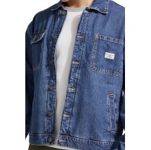 GUESS JEANS CHORE JACKET ΜΠΟΥΦΑΝ ΑΝΔΡΙΚΟ BLUΕ DENIM