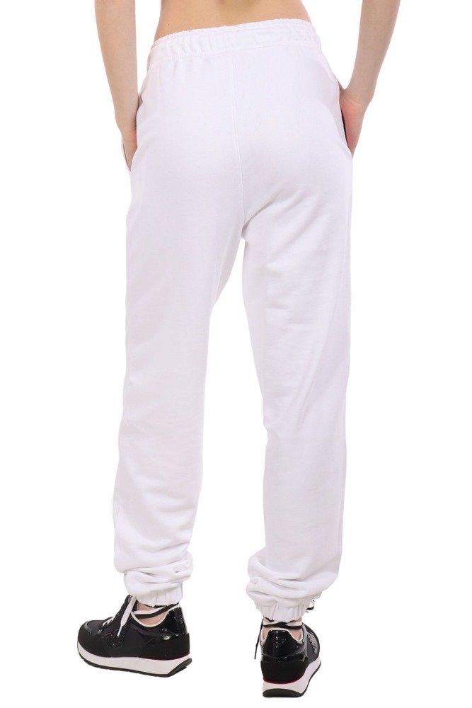 GUESS JEANS PANTS ICONIC FLEECE ΠΑΝΤΕΛΟΝΙ ΦΟΡΜΑ ΓΥΝΑΙΚΕΙΟ WHITE