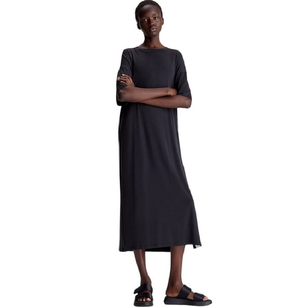 chinese dress ladies Calvin Klein Women's Cotton T-Shirt Dress Above The Knee Sienna Brown main image 1