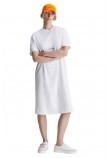 CALVIN KLEIN JEANS INSTITUTIONAL LONG T-SHIRT DRESS ΦΟΡΕΜΑ ΓΥΝΑΙΚΕΙΟ WHITE