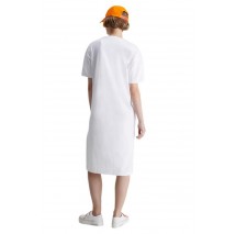 CALVIN KLEIN JEANS INSTITUTIONAL LONG T-SHIRT DRESS ΦΟΡΕΜΑ ΓΥΝΑΙΚΕΙΟ WHITE