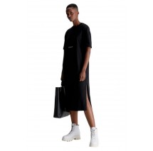 CALVIN KLEIN JEANS INSTITUTIONAL LONG T-SHIRT DRESS ΦΟΡΕΜΑ ΓΥΝΑΙΚΕΙΟ BLACK