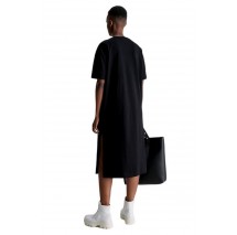 CALVIN KLEIN JEANS INSTITUTIONAL LONG T-SHIRT DRESS ΦΟΡΕΜΑ ΓΥΝΑΙΚΕΙΟ BLACK