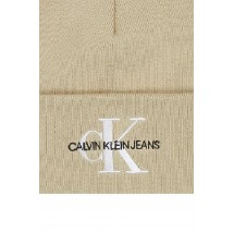 CALVIN KLEIN JEANS MONOLOGO EMBRO BEANIE ΣΚΟΥΦΟΣ ΑΝΔΡΙΚΟΣ TAUPE