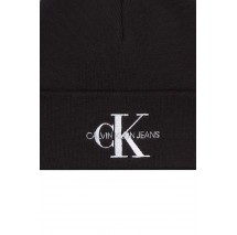 CALVIN KLEIN JEANS MONOLOGO EMBRO BEANIE ΣΚΟΥΦΟΣ ΑΝΔΡΙΚΟΣ BLACK