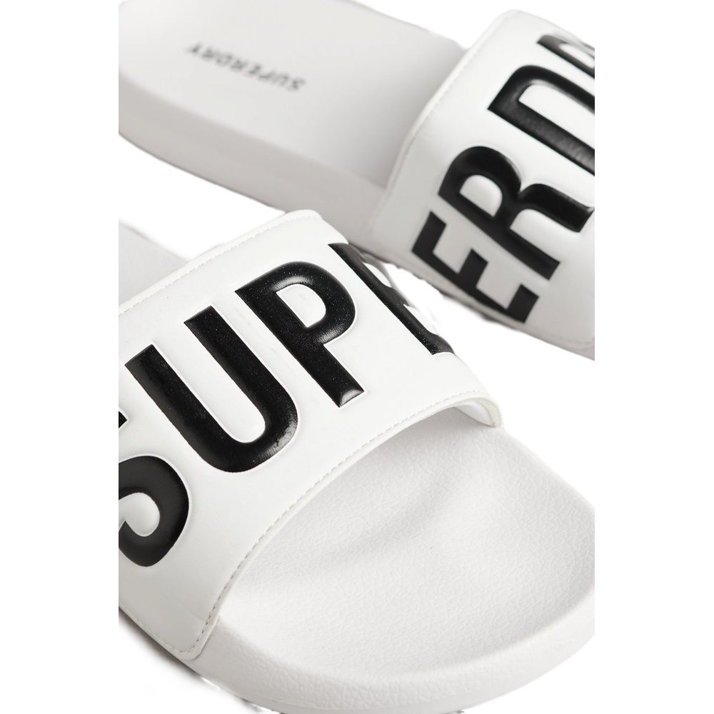 SUPERDRY CORE VEGAN POOL SLIDE ΠΑΝΤΟΦΛΑ ΑΝΔΡΙΚΗ WHITE