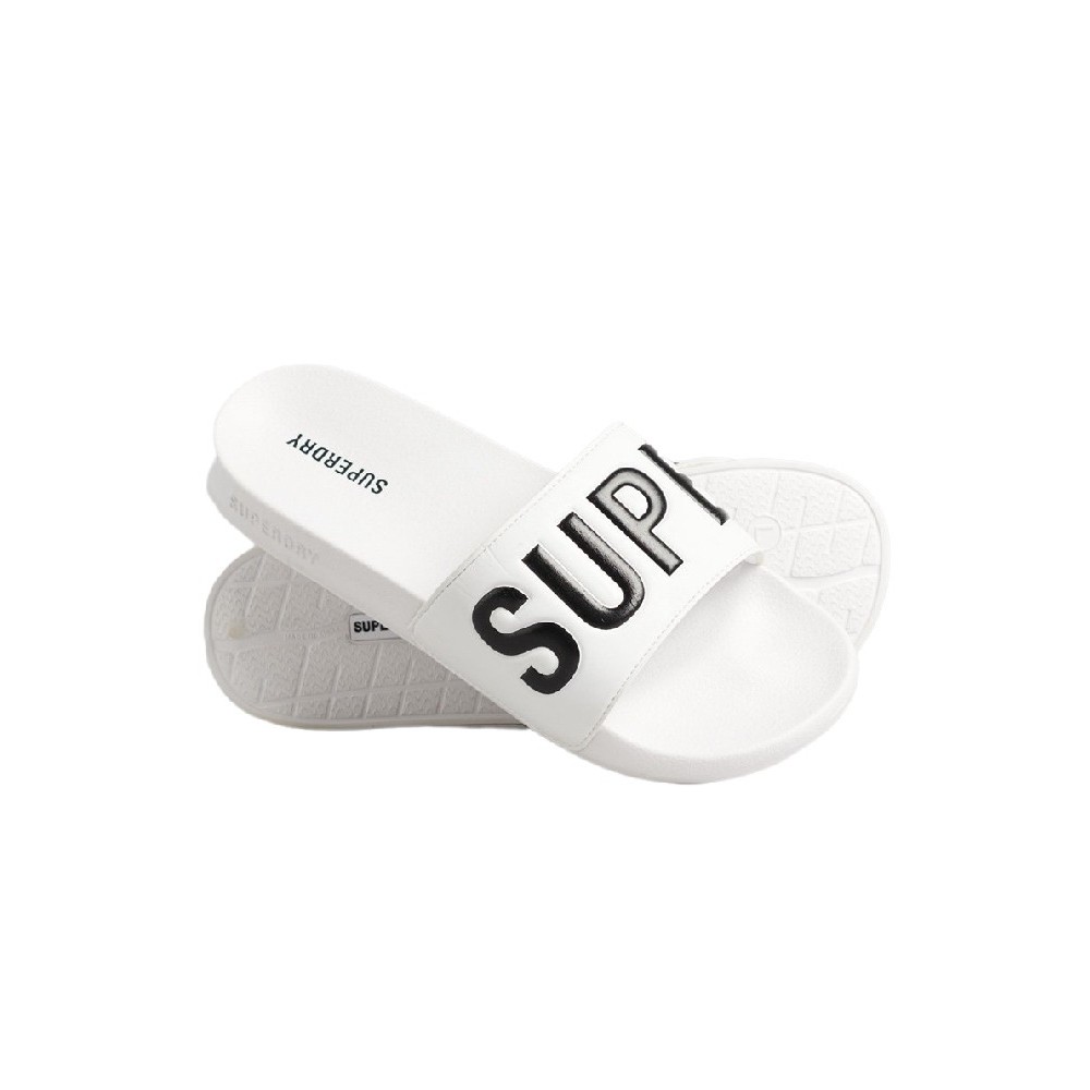 SUPERDRY CORE VEGAN POOL SLIDE ΠΑΝΤΟΦΛΑ ΑΝΔΡΙΚΗ WHITE