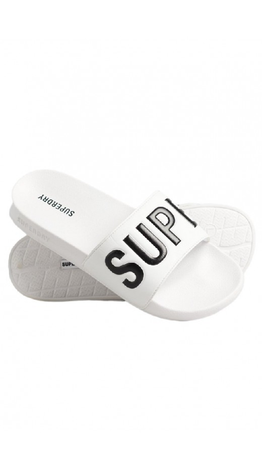 SUPERDRY CORE VEGAN POOL SLIDE ΠΑΝΤΟΦΛΑ ΑΝΔΡΙΚΗ WHITE