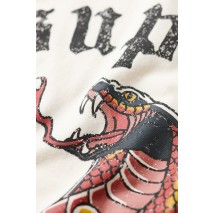 SUPERDRY TATTOO GRAPHIC LOOSE T-SHIRT ΜΠΛΟΥΖΑ ΑΝΔΡΙΚΗ ECRU
