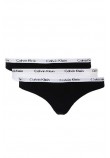 CALVIN KLEIN THONG 3PK ΕΣΩΡΟΥΧΟ ΓΥΝΑΙΚΕΙΟ BLACK/WHITE