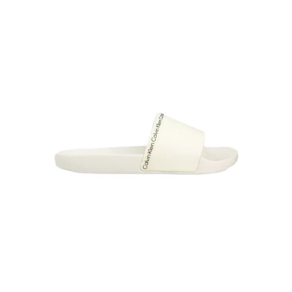 CALVIN KLEIN JEANS RUBBER POOL SLIDE ΠΑΝΤΟΦΛΑ ΓΥΝΑΙΚΕΙΑ WHITE