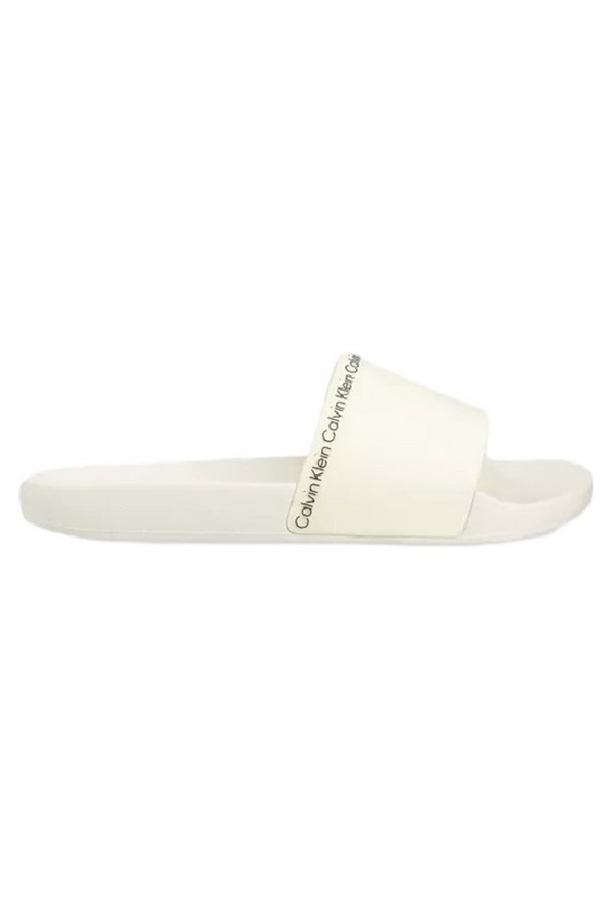 CALVIN KLEIN JEANS RUBBER POOL SLIDE ΠΑΝΤΟΦΛΑ ΓΥΝΑΙΚΕΙΑ WHITE