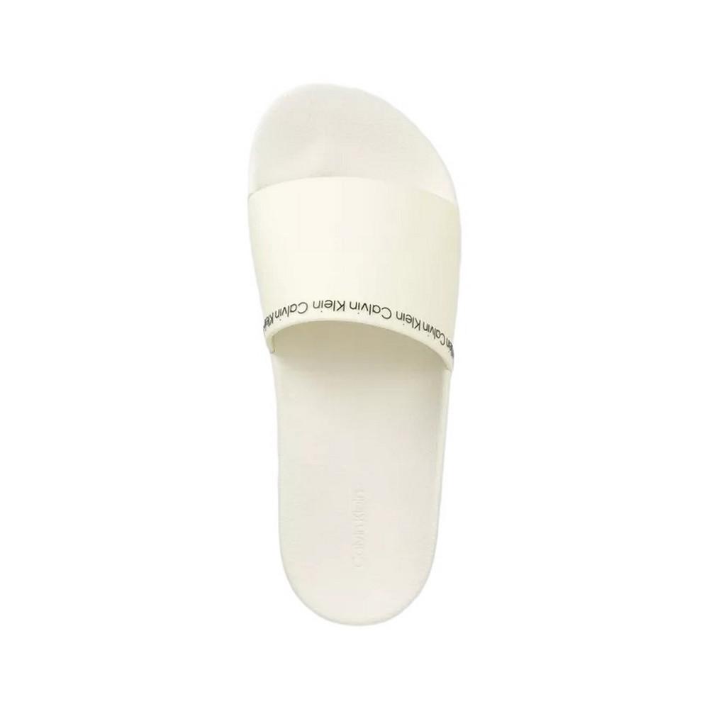 CALVIN KLEIN JEANS RUBBER POOL SLIDE ΠΑΝΤΟΦΛΑ ΓΥΝΑΙΚΕΙΑ WHITE