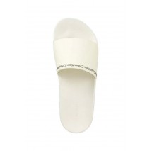 CALVIN KLEIN JEANS RUBBER POOL SLIDE ΠΑΝΤΟΦΛΑ ΓΥΝΑΙΚΕΙΑ WHITE