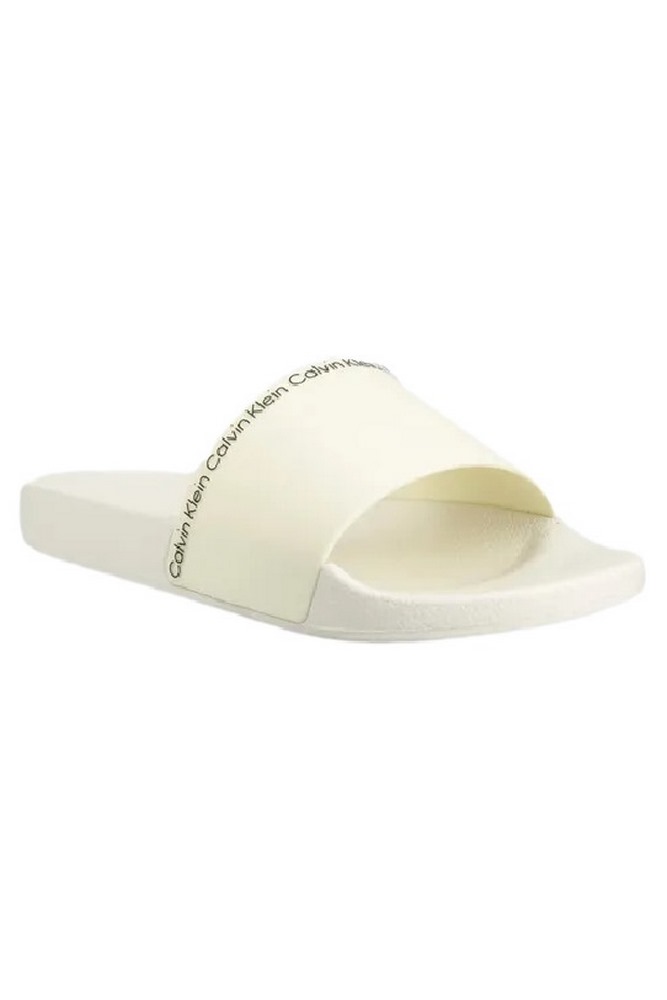 CALVIN KLEIN JEANS RUBBER POOL SLIDE ΠΑΝΤΟΦΛΑ ΓΥΝΑΙΚΕΙΑ WHITE