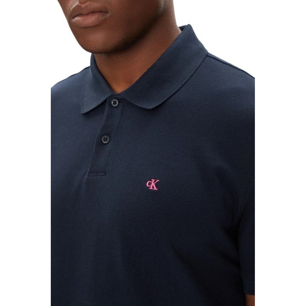 CALVIN KLEIN JEANS CASUAL PIQUE CLASSIC POLO T-SHIRT ΜΠΛΟΥΖΑ ΑΝΔΡΙΚΗ NAVY