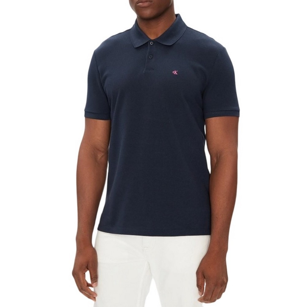 CALVIN KLEIN JEANS CASUAL PIQUE CLASSIC POLO T-SHIRT ΜΠΛΟΥΖΑ ΑΝΔΡΙΚΗ NAVY