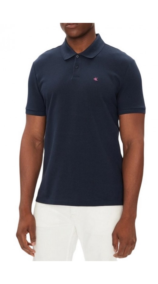 CALVIN KLEIN JEANS CASUAL PIQUE CLASSIC POLO T-SHIRT ΜΠΛΟΥΖΑ ΑΝΔΡΙΚΗ NAVY