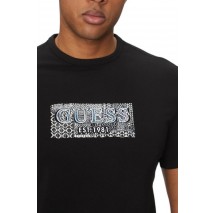 GUESS CN GUESS BOX TEE T-SHIRT ΜΠΛΟΥΖΑ ΑΝΔΡΙΚΗ BLACK