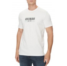 GUESS CN GUESS BOX TEE T-SHIRT ΜΠΛΟΥΖΑ ΑΝΔΡΙΚΗ WHITE