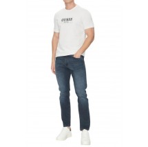GUESS CN GUESS BOX TEE T-SHIRT ΜΠΛΟΥΖΑ ΑΝΔΡΙΚΗ WHITE