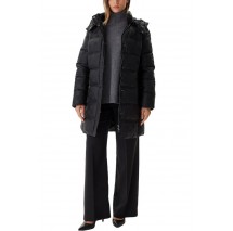 GUESS IMMA LOGO MIDI PUFFER ΜΠΟΥΦΑΝ ΓΥΝΑΙΚΕΙΟ BLACK