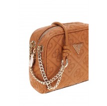 GUESS ADELASIA CAMERA CROSSBODY ΤΣΑΝΤΑ ΓΥΝΑΙΚΕΙΑ CARAMEL