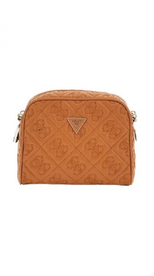 GUESS ADELASIA CAMERA CROSSBODY ΤΣΑΝΤΑ ΓΥΝΑΙΚΕΙΑ CARAMEL