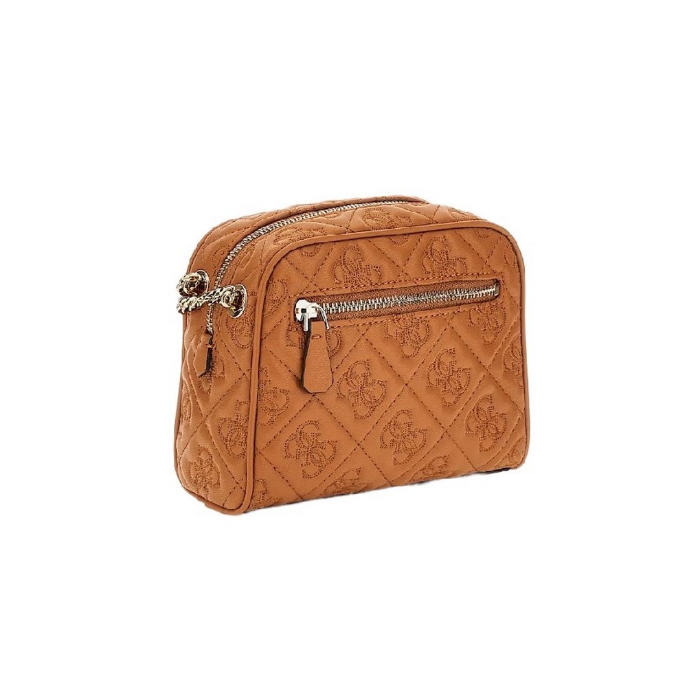 GUESS ADELASIA CAMERA CROSSBODY ΤΣΑΝΤΑ ΓΥΝΑΙΚΕΙΑ CARAMEL