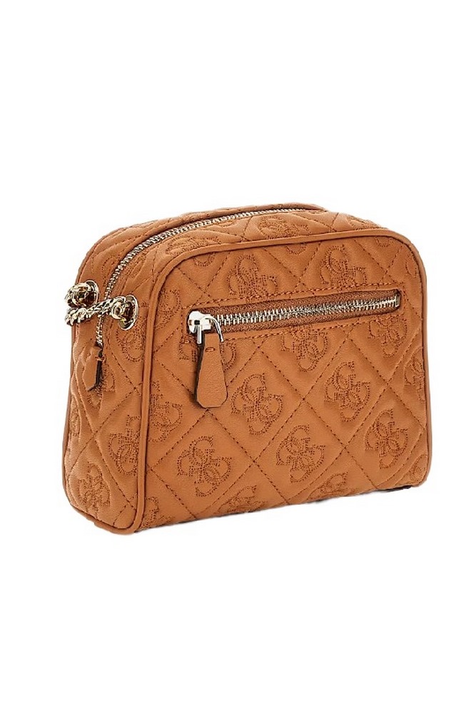 GUESS ADELASIA CAMERA CROSSBODY ΤΣΑΝΤΑ ΓΥΝΑΙΚΕΙΑ CARAMEL