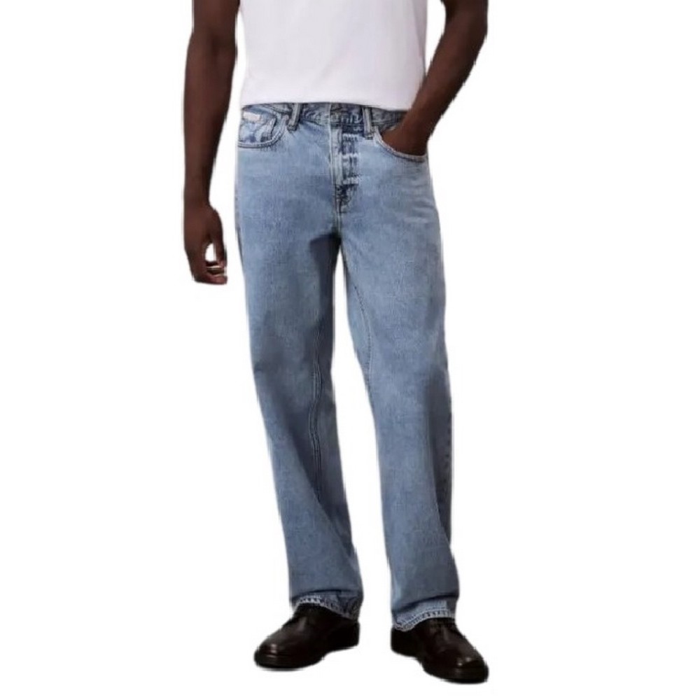 CALVIN KLEIN JEANS 90S STRAIGHT CK LT BLUE STONE JE ΠΑΝΤΕΛΟΝΙ ΑΝΔΡΚΟ BLUΕ DENIM