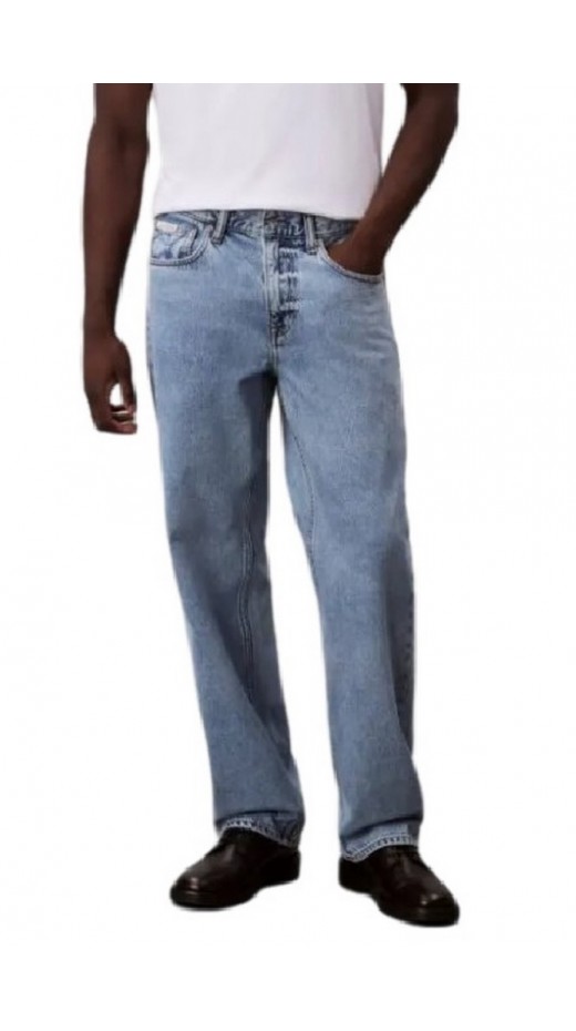 CALVIN KLEIN JEANS 90S STRAIGHT CK LT BLUE STONE JE ΠΑΝΤΕΛΟΝΙ ΑΝΔΡΚΟ BLUΕ DENIM
