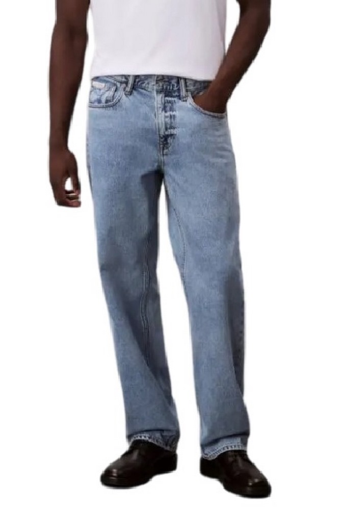 CALVIN KLEIN JEANS 90S STRAIGHT CK LT BLUE STONE JE ΠΑΝΤΕΛΟΝΙ ΑΝΔΡΚΟ BLUΕ DENIM