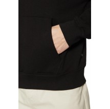 GUESS JEANS LS HOODED REG EMBRO SWEAT ΦΟΥΤΕΡ ΜΠΛΟΥΖΑ ΑΝΔΡΙΚΗ BLACK
