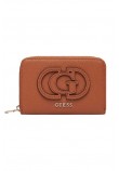 GUESS CALEBRA SLG MEDIUM ZIP AROUND ΠΟΡΤΟΦΟΛΙ ΓΥΝΑΙΚΕΙΟ COGNAC