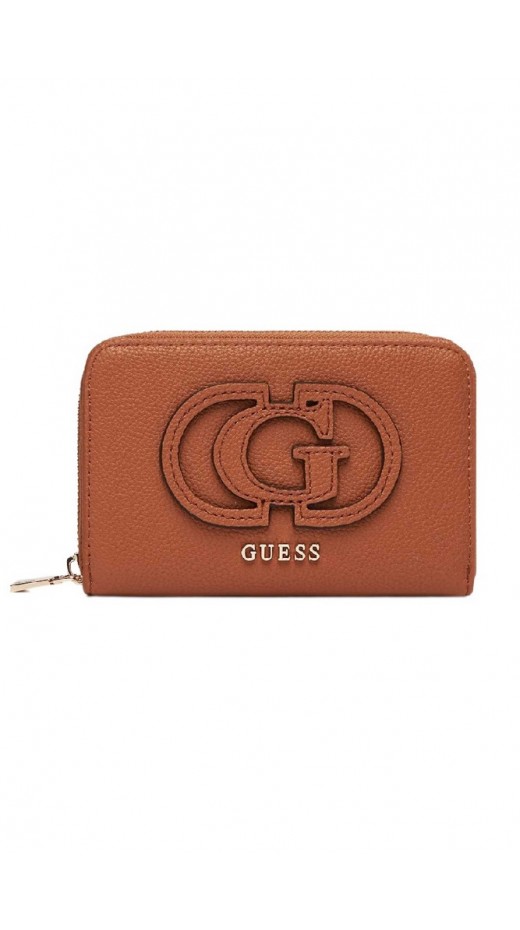 GUESS CALEBRA SLG MEDIUM ZIP AROUND ΠΟΡΤΟΦΟΛΙ ΓΥΝΑΙΚΕΙΟ COGNAC