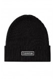 CALVIN KLEIN PATCH CHUNKY RIB COTTON BEANIE ΣΚΟΥΦΟΣ ΑΝΔΡΙΚΟΣ BLACK