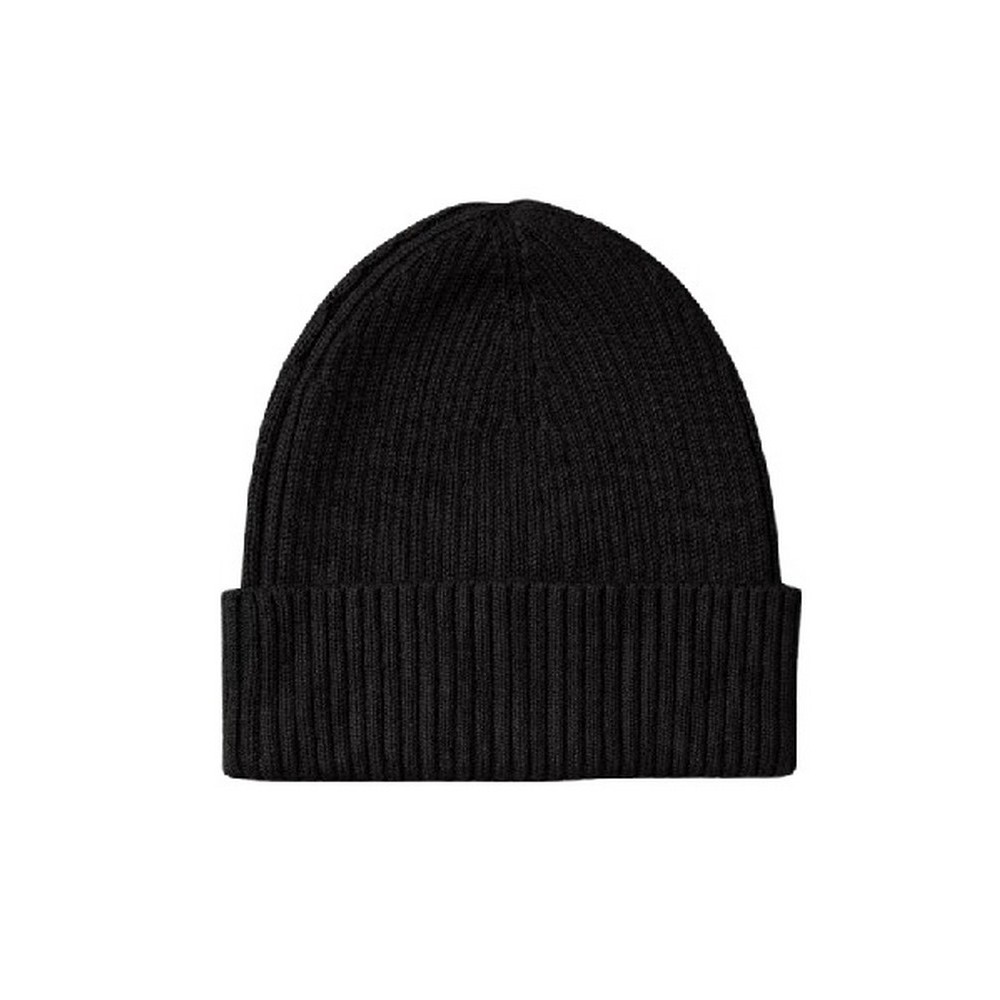 CALVIN KLEIN PATCH CHUNKY RIB COTTON BEANIE ΣΚΟΥΦΟΣ ΑΝΔΡΙΚΟΣ BLACK