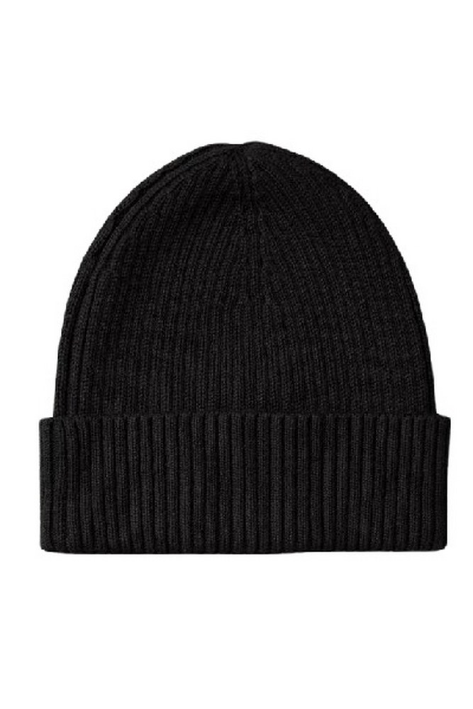CALVIN KLEIN PATCH CHUNKY RIB COTTON BEANIE ΣΚΟΥΦΟΣ ΑΝΔΡΙΚΟΣ BLACK