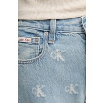 CALVIN KLEIN JEANS TH WD LG CK DSTRSSD ΠΑΝΤΕΛΟΝΙ ΓΥΝΑΙΚΕΙΟ INDIGO