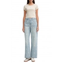 CALVIN KLEIN JEANS TH WD LG CK DSTRSSD ΠΑΝΤΕΛΟΝΙ ΓΥΝΑΙΚΕΙΟ INDIGO