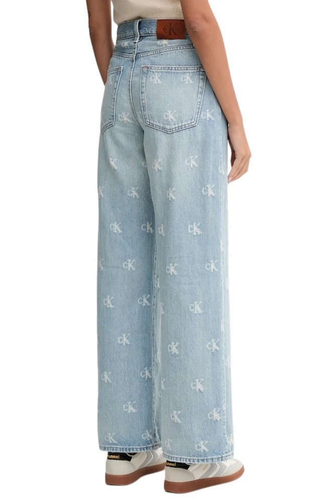 CALVIN KLEIN JEANS TH WD LG CK DSTRSSD ΠΑΝΤΕΛΟΝΙ ΓΥΝΑΙΚΕΙΟ INDIGO